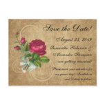 Elegant Vintage Rose, Magenta/Brown postcards