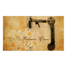 elegant vintage summer daisy country fashion business card template