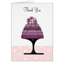 Elegant Wedding Cake Thank You Card