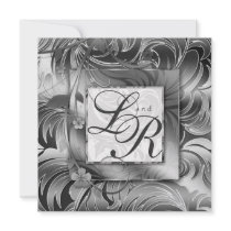 Elegant Wedding Floral Metallic Silver