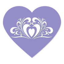 Elegant Wedding Heart Sticker