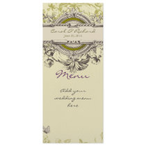 Elegant Wedding Menu Cards Vintage Personalized Invitations