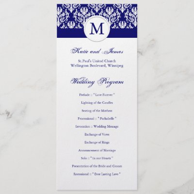 Elegant Wedding Program Template Personalized Invitation by colourfuldesigns