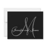Elegant Wedding RSVP Card with Monogram Personalized Announcement