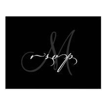 Elegant Wedding RSVP Postcard