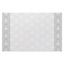 Elegant White and Grey Pattern. Damask. Stationery