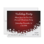 Elegant White and Red Christmas Party Invitation