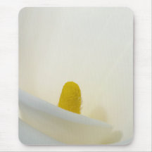 Elegant white calla lily mousepad