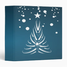elegant white christmas tree binders
