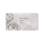 Elegant White Flowers Personalized Address Label