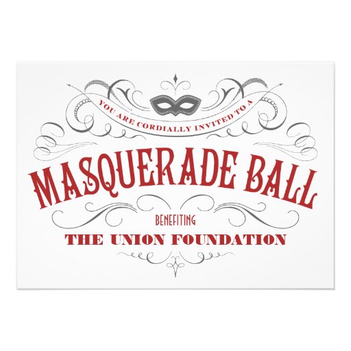 Elegant White Masquerade Party Invitations