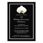 Elegant White Orchid 50th Wedding Anniversary Custom Invites