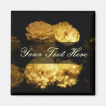 Elegant White Tea Roses "Save the Date" Magnet