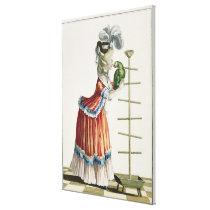 Elegant Woman in a Caraco 'a la Polonaise' and a h canvas prints