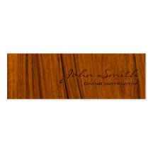 Elegant Wood Grain Diving Business Card