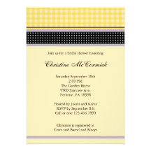Elegant Yellow and Black Invitation