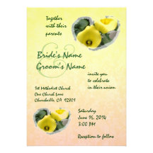 Elegant Yellow Calla Lily Wedding Invitation
