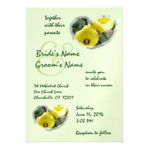 Elegant Yellow Calla Lily Wedding Invitation