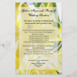 Elegant Yellow Hyacinth with White Swirl Personalized Flyer