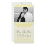 Elegant Yellow Save The Date Photo Greeting Card