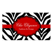 Elegant Zebra Print Business Cards