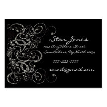 Elegant Zebra Swirl Business Card -