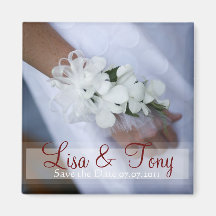 Elegante Save The Date - Customized Fridge Magnet