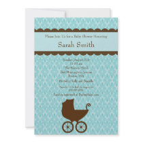 Elegent Carriage Baby Shower Invitation