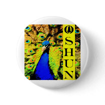 Eleggua  and Oshun Art TiKo Art Print Merchandise Pinback Button