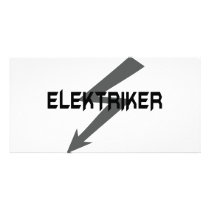 elektriker icon photo card template