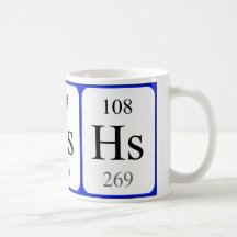 Element 108 white mug - Hassium