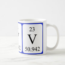 Element 23 white mug - Vanadium