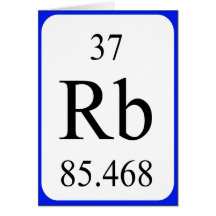 Element 37 card - Rubidium white