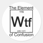 Element WTF Round Stickers