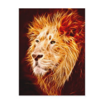 Elemental lion post card