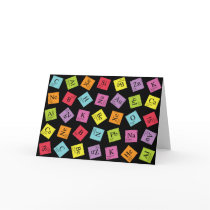 Elementary Periodic (Dark) Greeting Cards