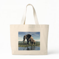 Elephant and Baby Canvas Bags
