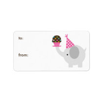 Elephant and Cupcake Gift Tags