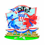 Elephant and Donkey VOTE Illustration photo sculptures