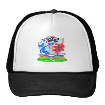 Elephant and Donkey VOTE Illustration Trucker Hats