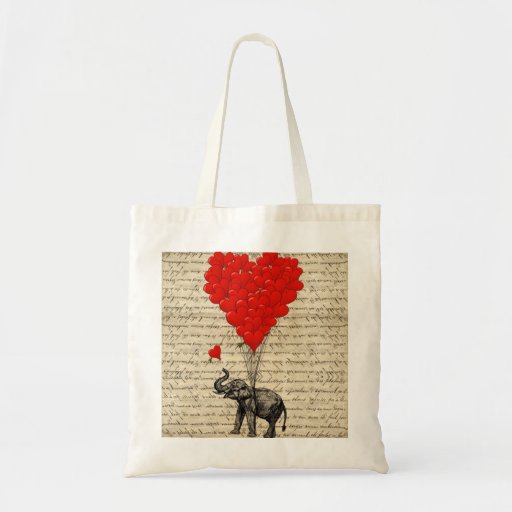 Elephant and heart shaped balloons bag