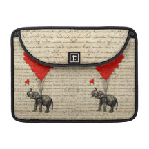 Elephant and heart shaped balloons MacBook pro sleeves