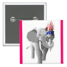 Elephant and Torch Coolest Pin