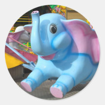 Elephant at a Funfair Stickers