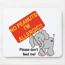 Éléphant aucunes arachides je suis allergique tapis de souris