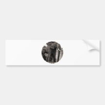 Elephant & Baby Elephant Bumper Sticker