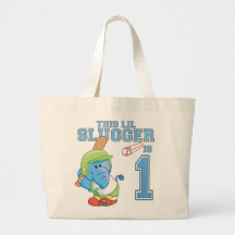 Elephant Baseball 1st Birthday Tote Bag