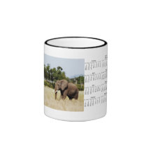 Elephant calendars coffee mug