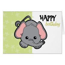 Éléphant Cutie de bébé Cartes De Vœux
