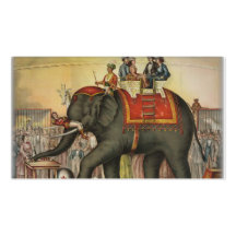 éléphant de exécution ancien modèles de cartes de visite